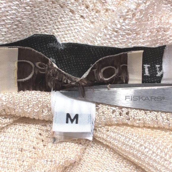 Vintage Lillie Rubin Gold Metallic Fringe Open Front Duster Size Medium - Picture 11 of 11